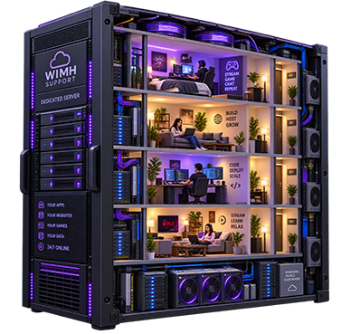 Shared website hosting illustration